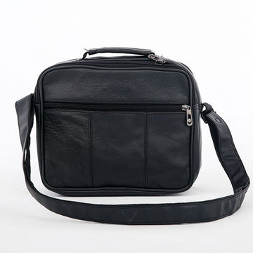 Black Faux Leather Everyday Shoulder Bag – Compact & Functional