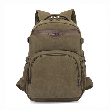 GRANT Canvas Laptop Backpack with USB Port – 15.6” Laptop Compartment & Urban Comfort Design