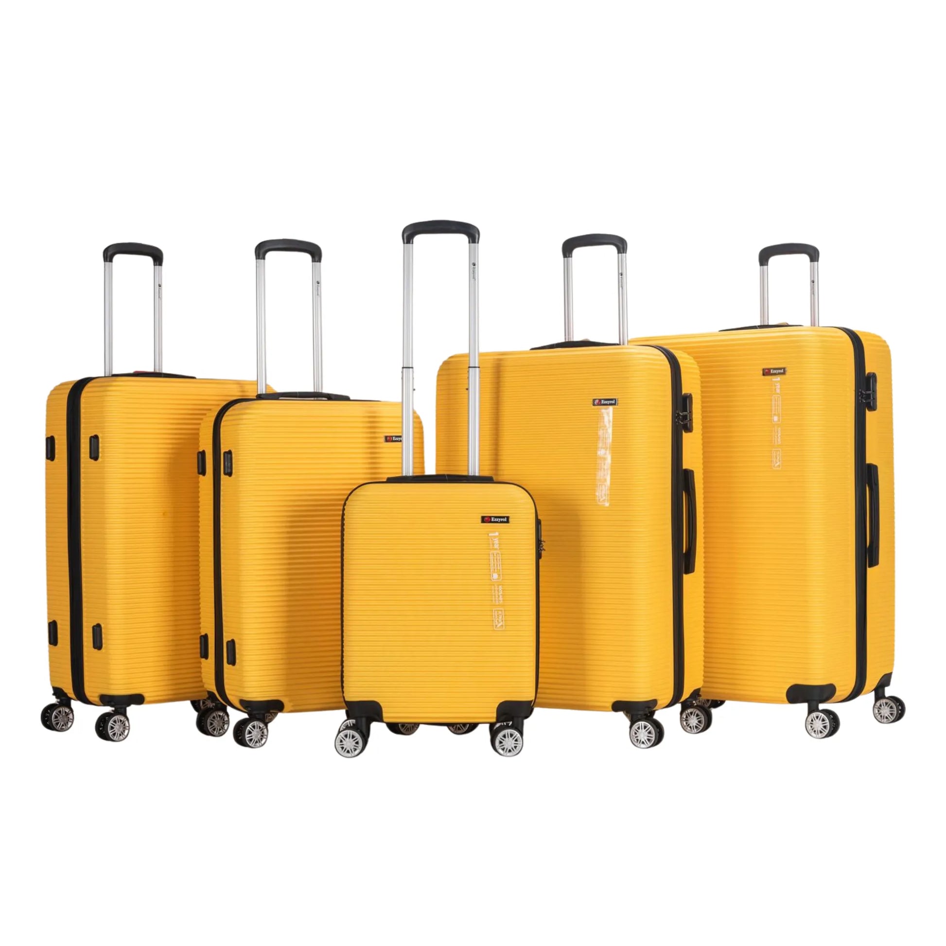 Ezzyrol_5-Piece_ABS_Hard_Shell_Luggage_Set_Cabin_to_XXL_Yellow_set_of_5