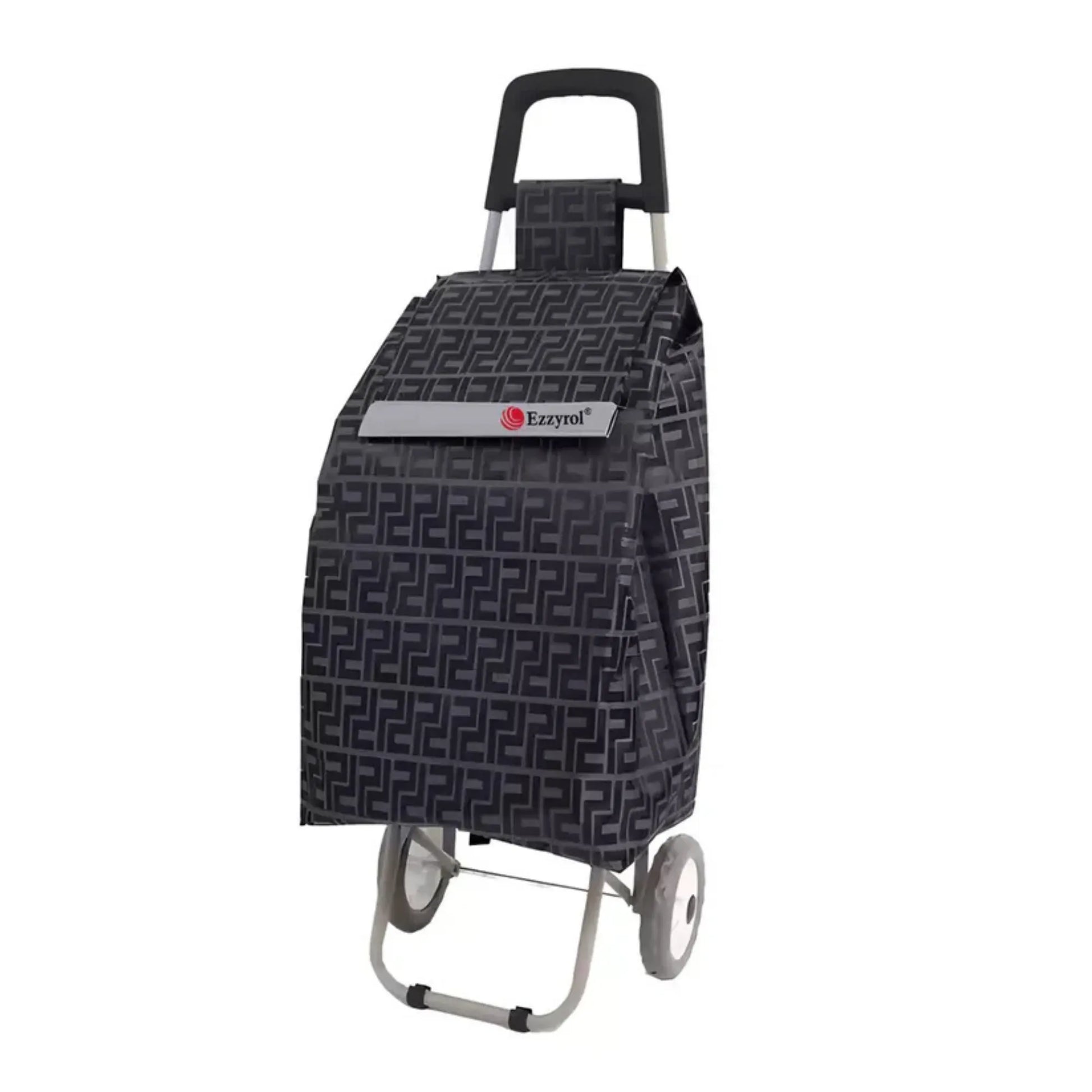 Patterned shopping cart bag with 'Ezy购' logo on a white background