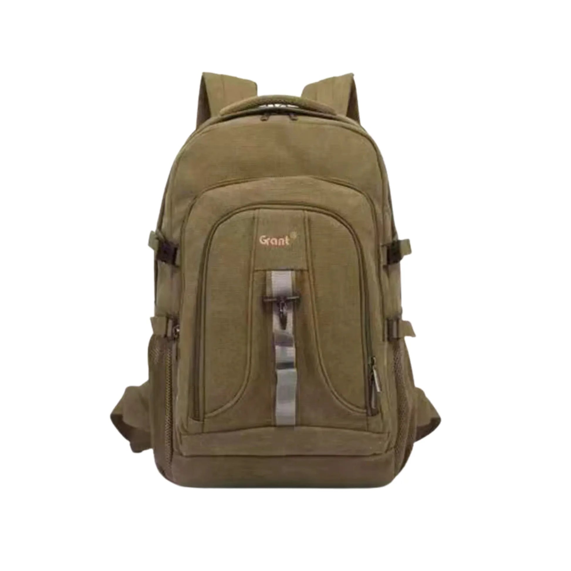 Brown backpack with 'Giant' branding on a white background