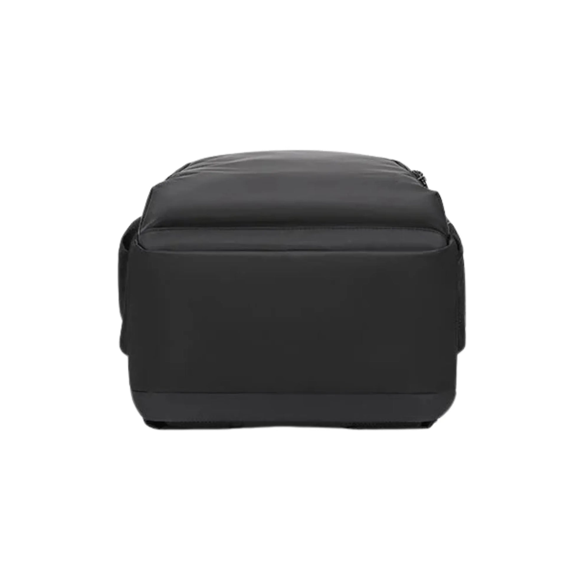 Black backpack on a white background