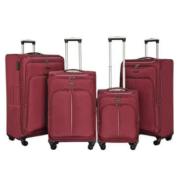 Masman Lightweight Soft-Shell Spinner Luggage Set – Underseat to Extra-Large